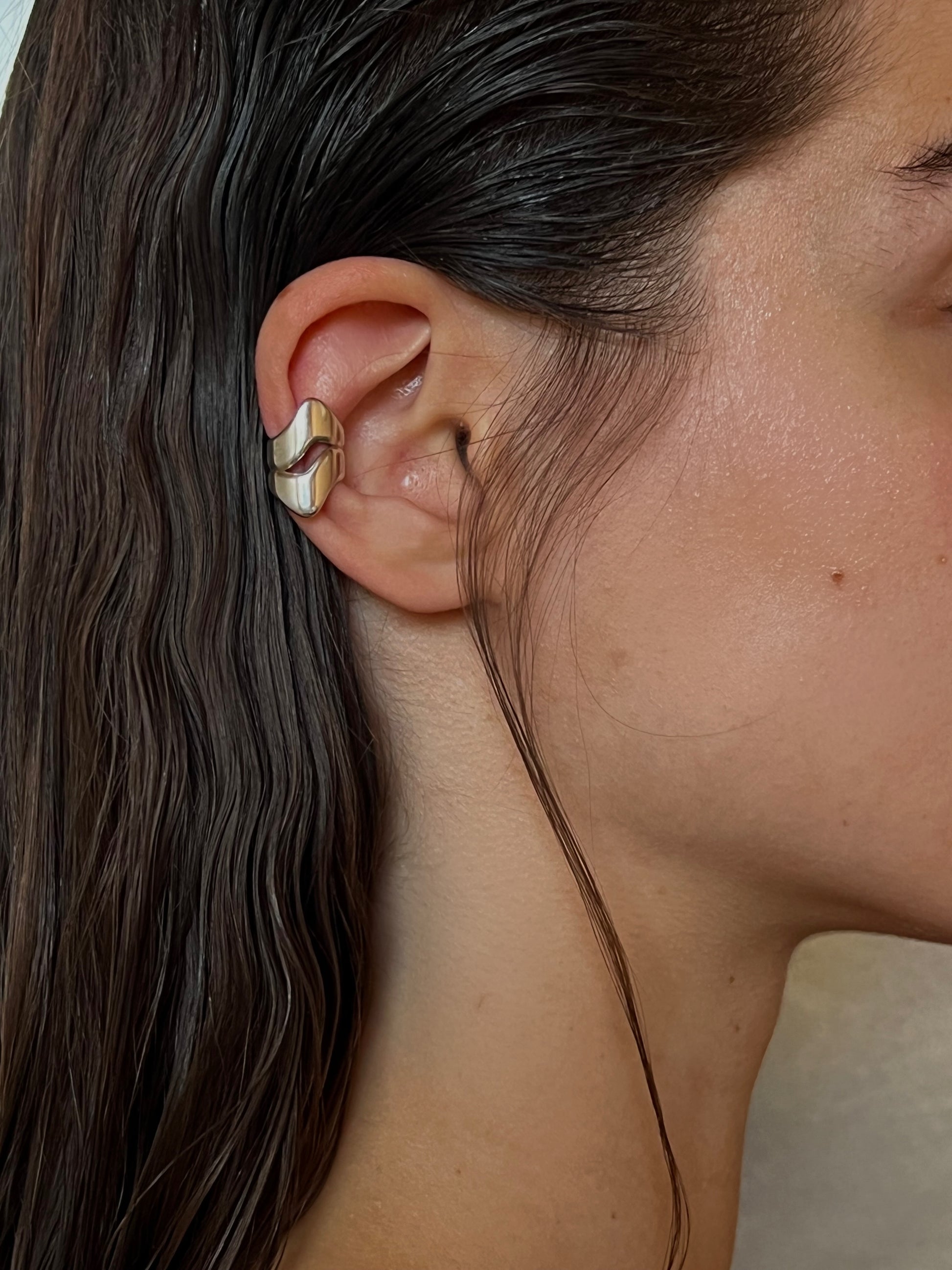 Gold jewelry called Earcuff made in Germany